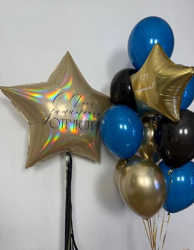 Набор воздушных шаров на 23 февраля №4