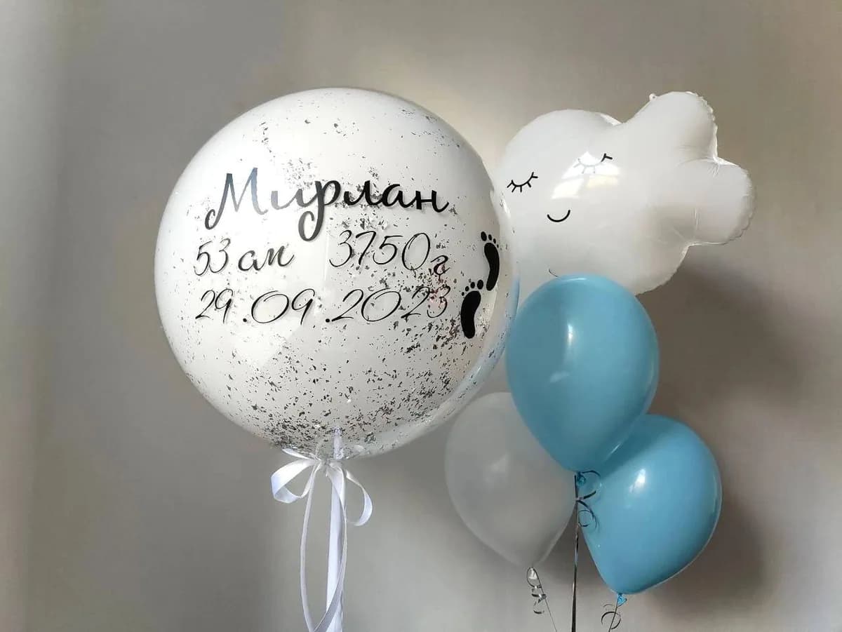Набор воздушных шаров на выписку №1302