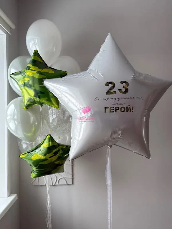 Набор воздушных шаров на 23 февраля №12