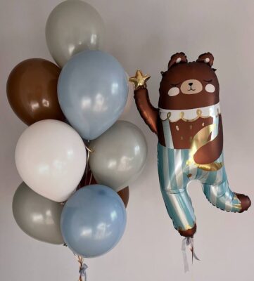 🧸🎈 Набор «Мишка и 10 шаров»
